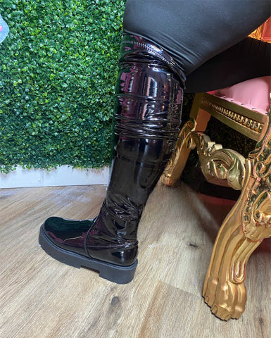 Sasha Thigh High Boots - Black