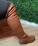 Sasha Thigh High Boots - Tan