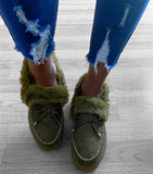 Chloe Moccasins - Olive